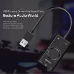 Orico SC2 Free Drive External USB Sound Card Stereo Audio Converter with Volume Adjustment