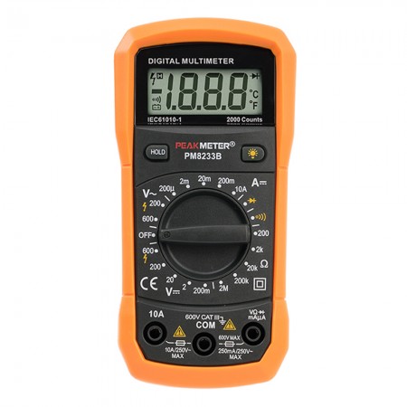 PEAKMETER PM8233B Multifunction Mini Digital Multimeter with Back Light