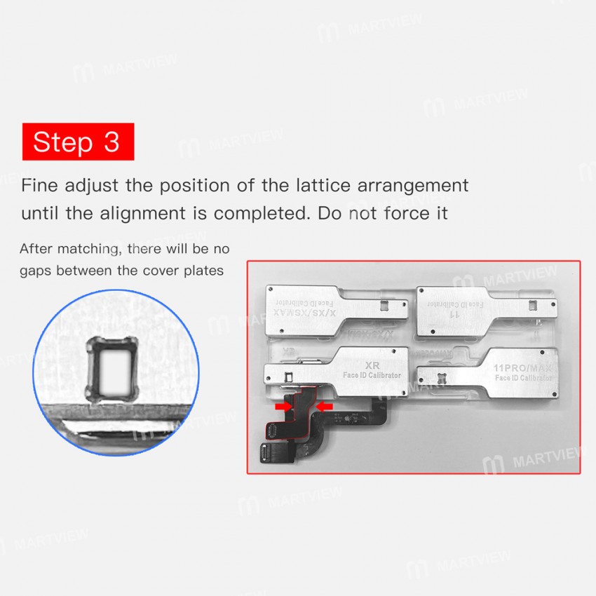 i2C 7in1 Lattice Alignment Calibratior Face ID Camera Flex Cable Repair Alignment Fixture Holder for