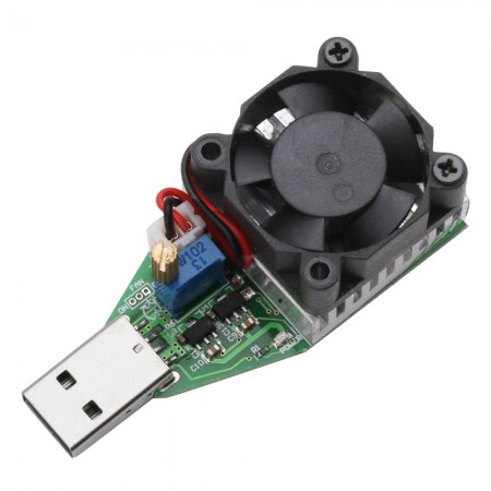 DC 3.7 to 13V USB 15W Adjustable Constant Current Electronic Load Discharger