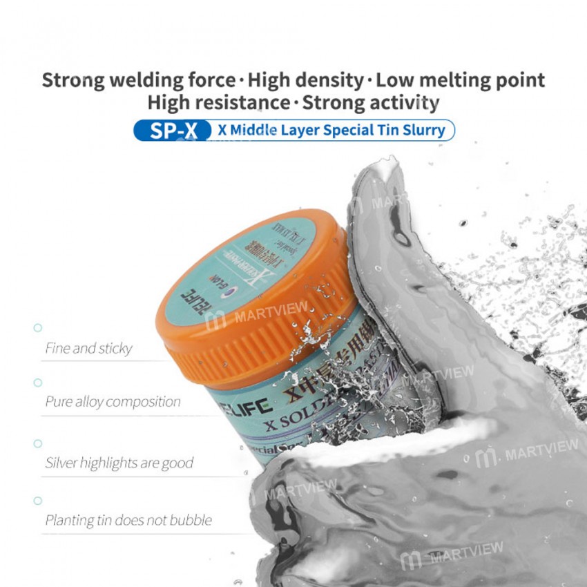 G-LON SS-032 Middle Layer BGA Reballing Fixture with Special Solder Paste for iPhone X / Xs / Xs Max