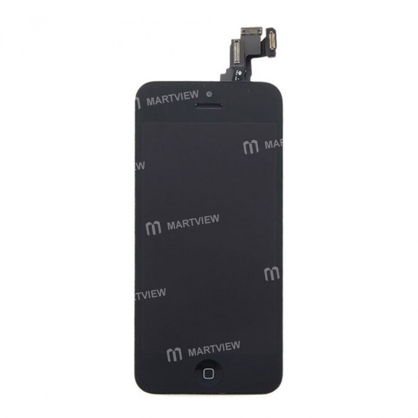 Replacement copy of original iPhone 5c LCD with spareparts home button earphone camera etc black