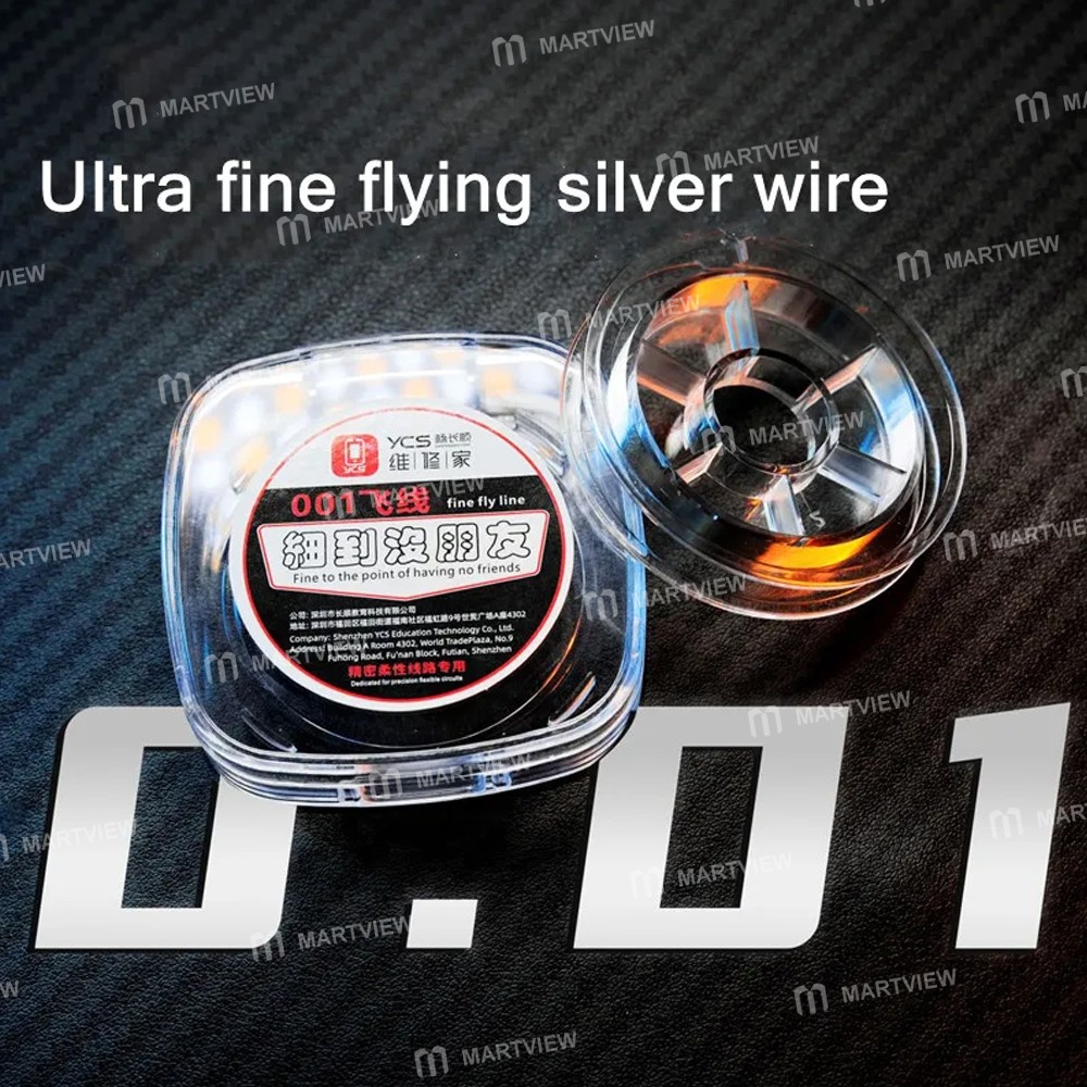 ycs 100m-001mm-silver-flying-wire-for-motherboard-pcb-bga-soldering-repair-2