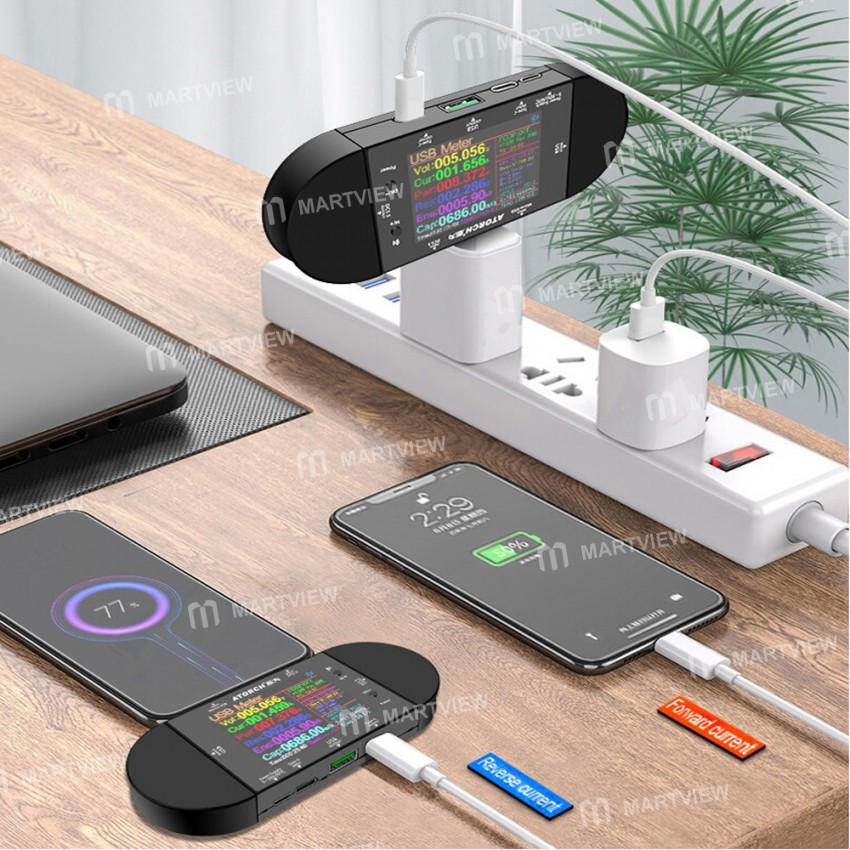 UD24 DC5.5 USB Tester PD Trigger Electric Meter Bluetooth Version With 2.4 Inch Led