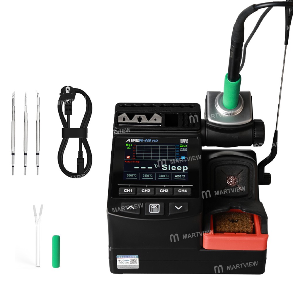 aifen a9-hd-180w-high-power-curve-mode-soldering-iron-station-compatible-with-c210-c245-handles-3