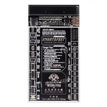 W209 Pro V6 Battery Charging Activation Board for iPhone 6 to 12 Pro Max and Android Phone