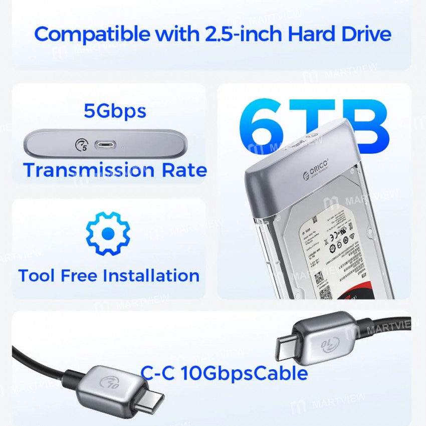 orico tx25c3-25-inch-transparent-usb30-type-c-hard-drive-enclosure-4