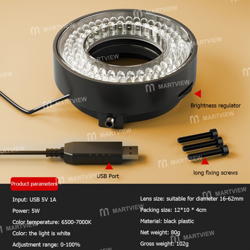 wylie 72-lamp-beads-usb-interface-adjustable-brightness-microscope-led-ring-light-5