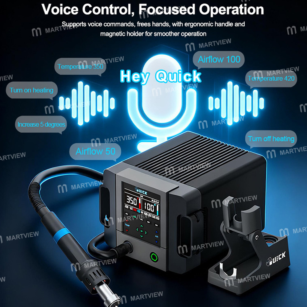 quick 861pro-max-1300w-intelligent-hot-air-rework-station-for-chip-level-repair-pcba-production-supp