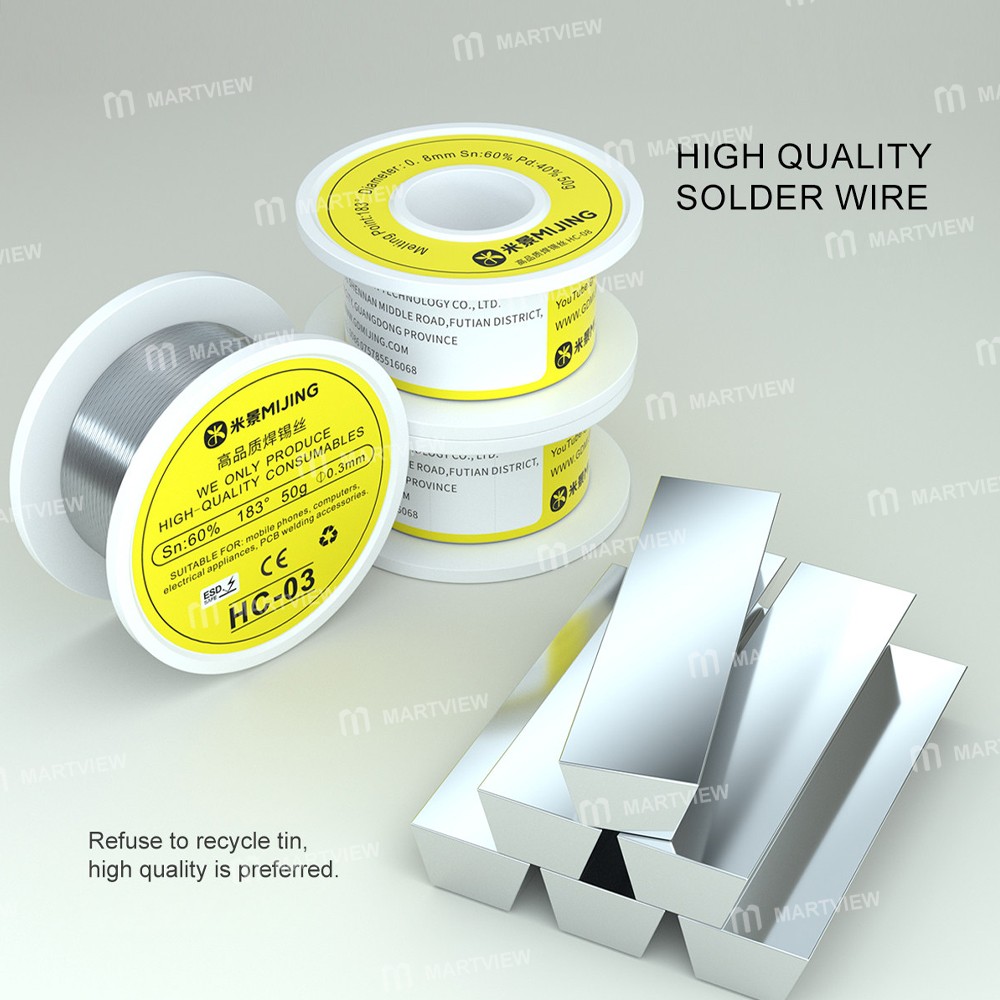 mijing hc-03-hc-05-hc-08-50g-183c-high-purity-residue-free-soldering-tin-wire-6
