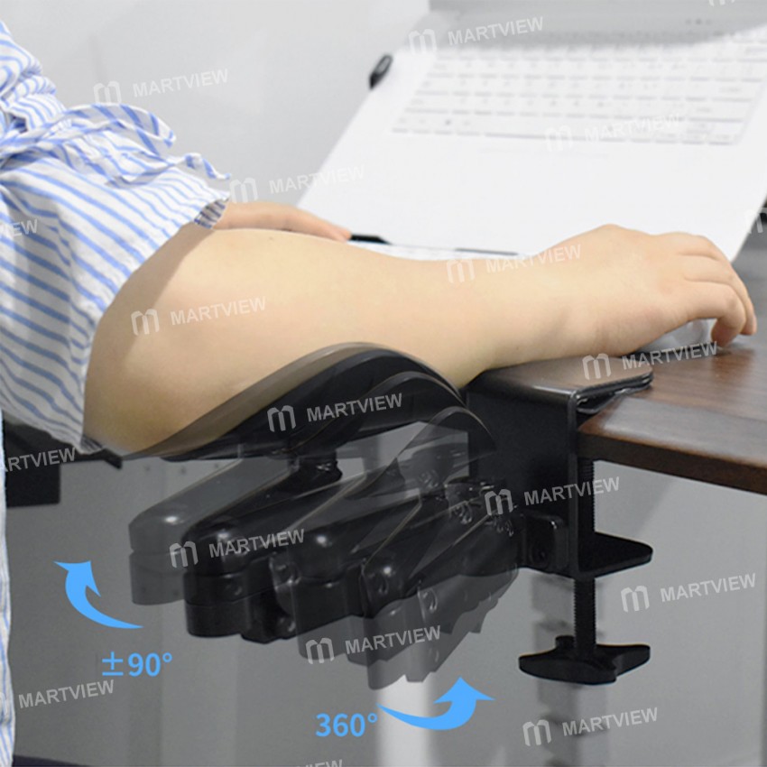 Punch-free Computer Mouse Pad Wrist Rotating ARM Stander Rotatable Bracket