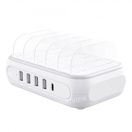 Orico APD-4U1C Type-C 5 Ports Charging Station with Phone Stand for iPhone / Android Phone / Earphone
