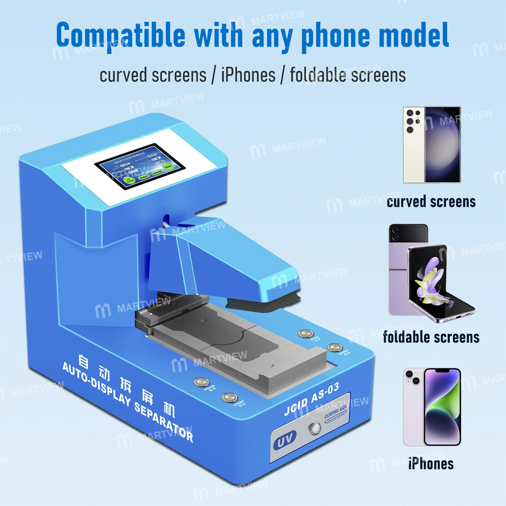jcid as-03-fully-smart-automatic-screen-removal-machine-with-uv-curing-for-flat-curved-foldable-scre