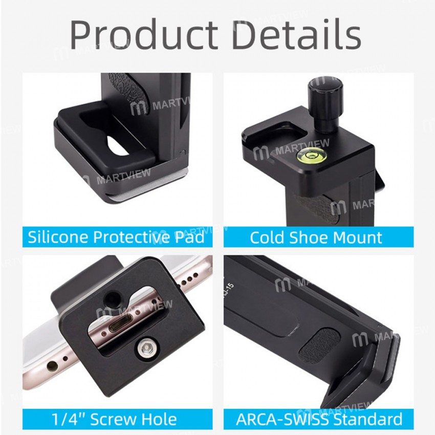 XJ-15 Universal Aluminum Alloy Tablet Phone Stand Holder Clip