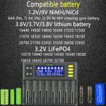 LiitoKala lii-S8 8 Slots LCD Lithium Battery Charger for 26650/21700/20700/18650/18490/18350