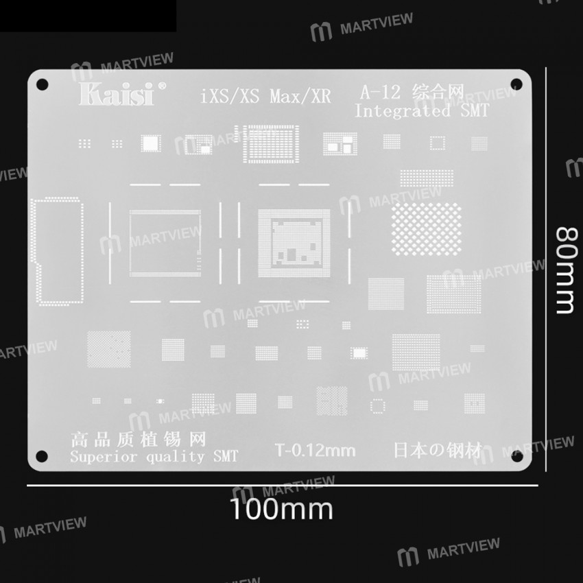 Kaisi 0.12mm BGA Reballing Stencil Net for iPhone 6 to 11 Pro Max