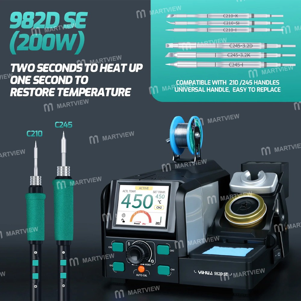 yihua 982d-se-high-power-c210-c245-color-screen-digital-display-precision-soldering-station-5