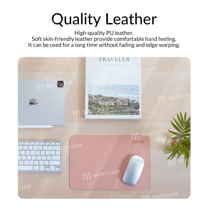 Orico Large Anti-slip Natural Cork Double-side Desk Mouse Pad for PC Laptop