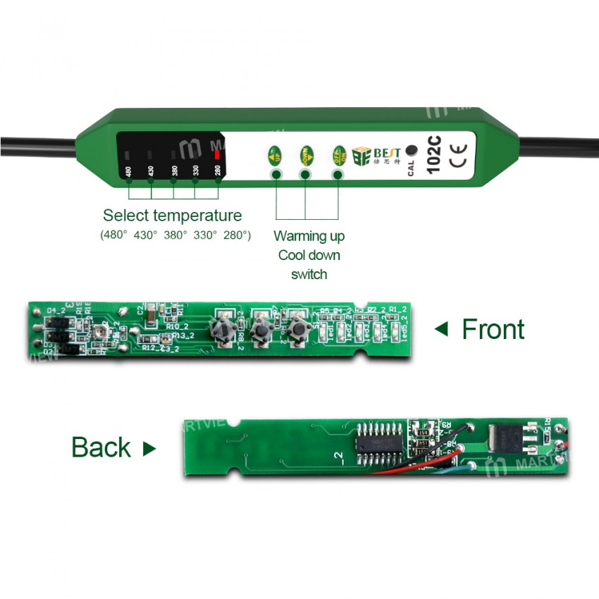 BST-102C 90W Portable Anti-static 5-speed Adjustable Temperature Electric Soldering Iron
