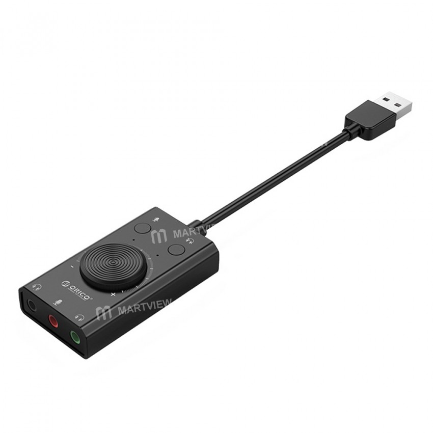 Orico SC2 Free Drive External USB Sound Card Stereo Audio Converter with Volume Adjustment