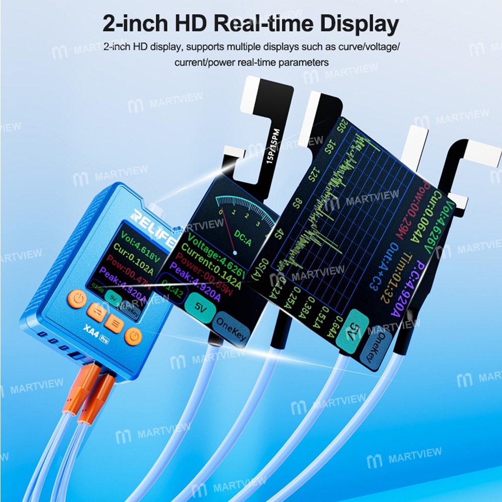 relife xa4-pro-one-touch-hd-display-power-cable-with-usbtype-c-dual-interface-for-iphone-8g-16pm-10