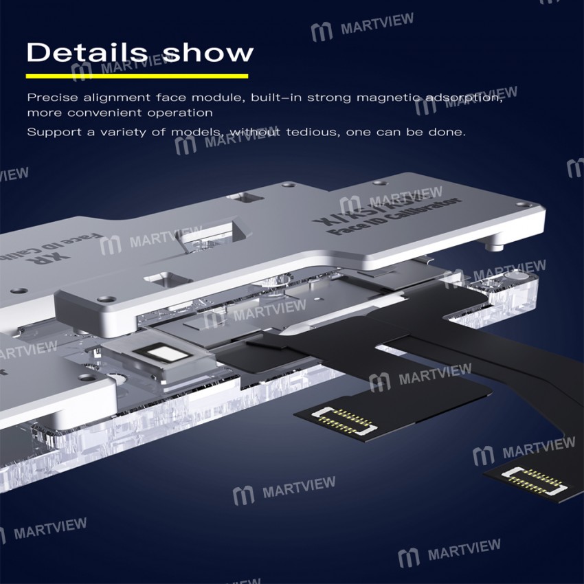 i2C 7in1 Lattice Alignment Calibratior Face ID Camera Flex Cable Repair Alignment Fixture Holder for