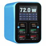 relife q4-72w-6-port-dual-pd-qc-smart-color-screen-fast-charger-with-smart-sleep-mode-4