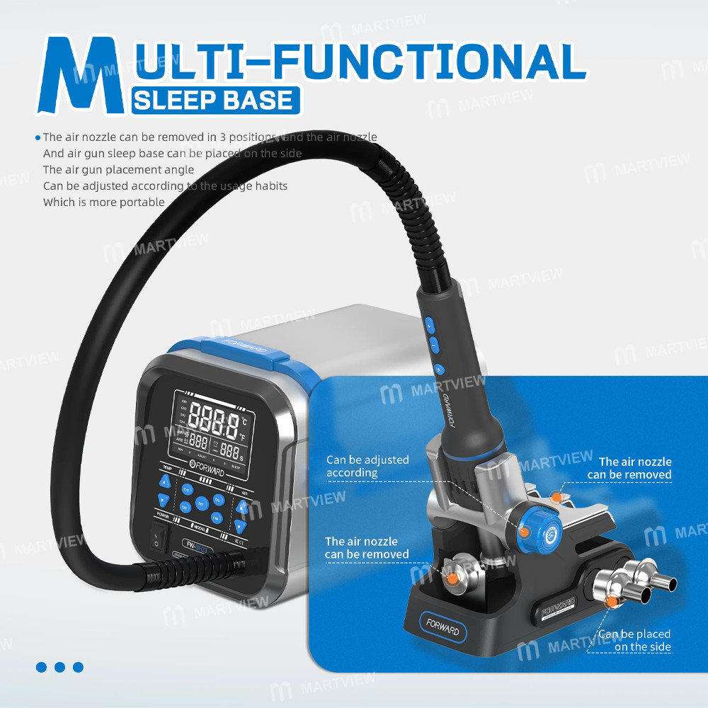forward fw-bf03-tpu-1300w-high-precision-temperature-control-hot-air-gun-desoldering-rework-station-