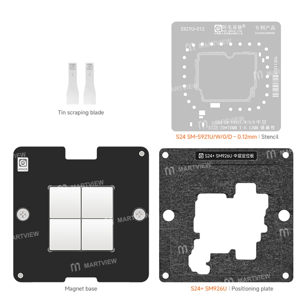 amaoe sm926u-middle-layer-bga-reballing-stencil-platform-set-for-samsung-s24-plus-sm926u-2