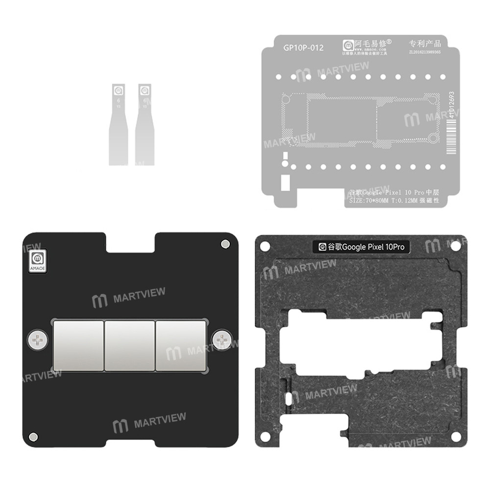 amaoe 012mm-middle-layer-bga-reballing-stencil-platform-set-for-google-pixel-10-pro-1