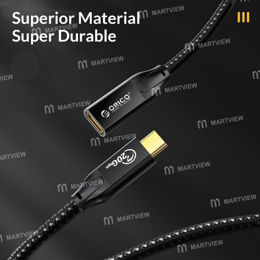Orico CY32 / CLY32 Type-C 20Gbps Data Transfer 100W Fast Charge Male to Female Extension Cable