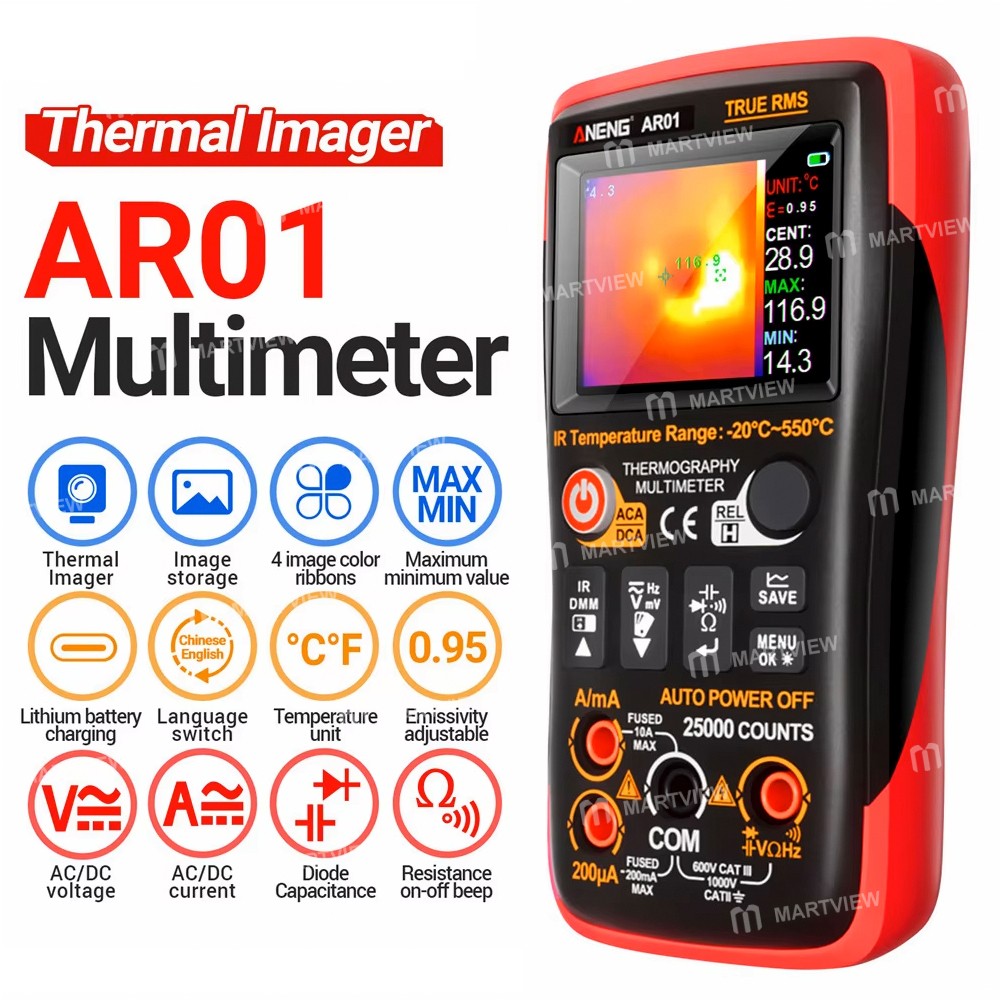 aneng handheld-2-in-1-hd-digital-thermal-imaging-camera-smart-multimeter-1