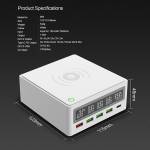 Multi-port QC3.0 USB 110W Type-C PD 65W Wireless Fast Charge Station