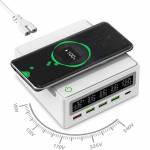 Multi-port QC3.0 USB 110W Type-C PD 65W Wireless Fast Charge Station