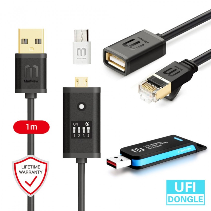 UFI Dongle - Worldwide Version + FREE Martview All Boot Cable (EASY SWITCHING) & Micro USB To Type-C