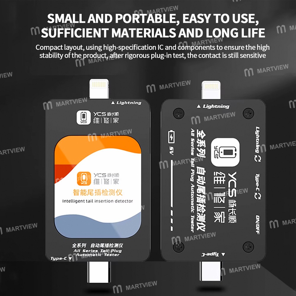 ycs 2nd-generation-lightningtype-c-full-range-automatic-tail-plug-tester-for-iphone-android-7