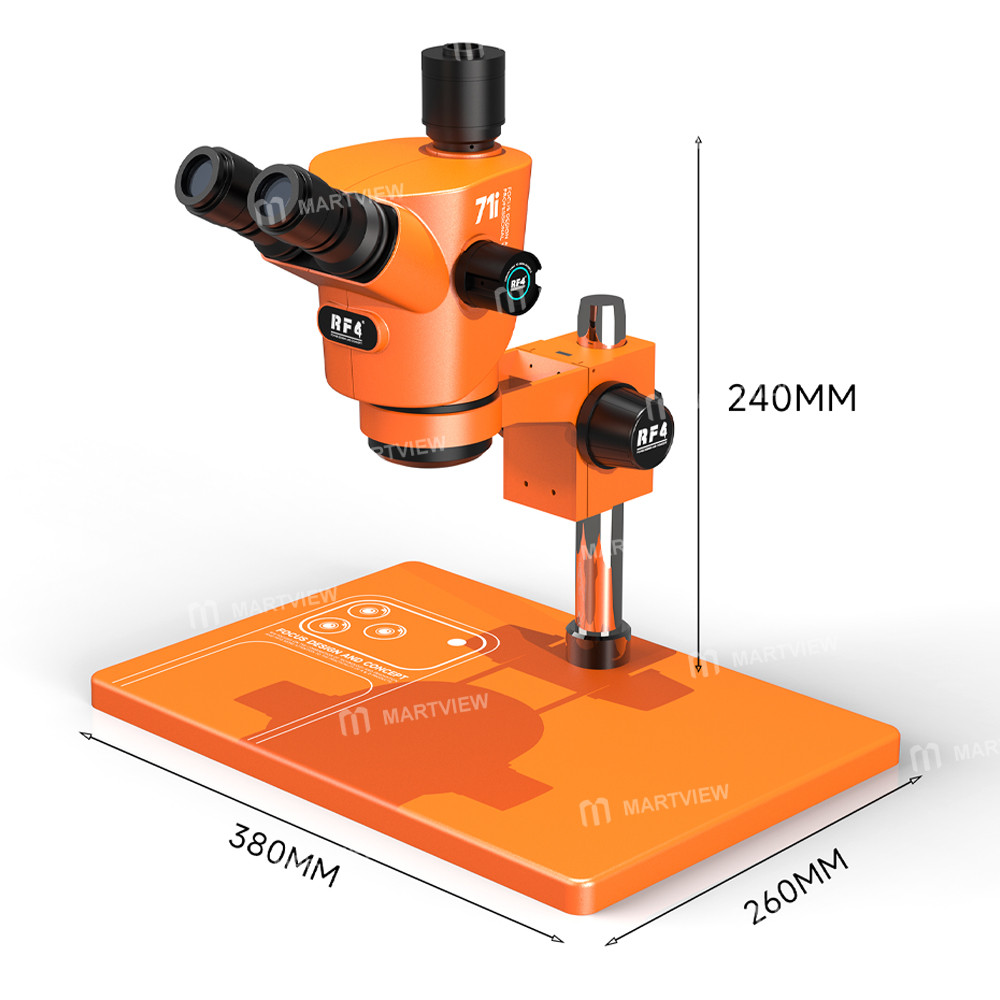 rf4 71i-orange-edition-30-inclination-design-65-65x-zoom-trinocular-stereo-microscope-with-big-base-