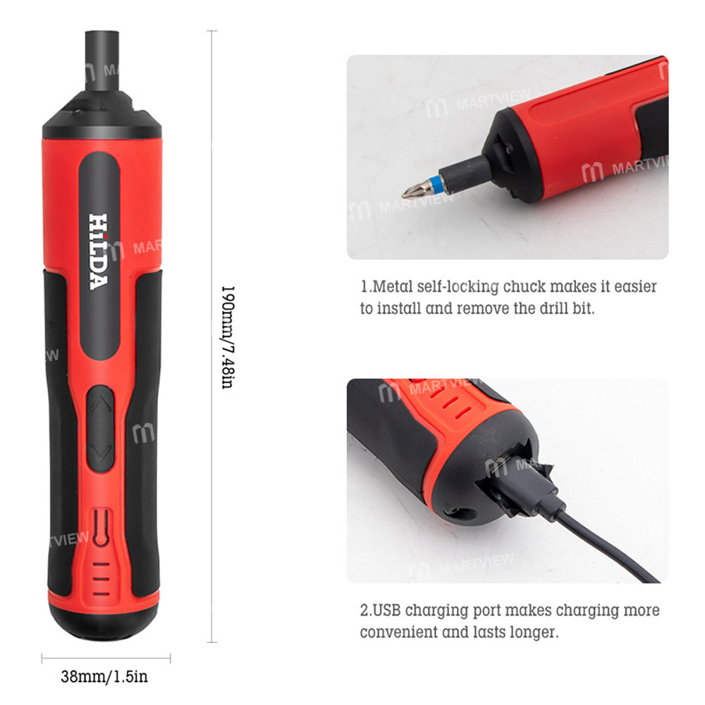 hilda multifunction-rechargeable-4v-cordless-electric-screwdriver-with-27pcs-screwdriver-bits-4
