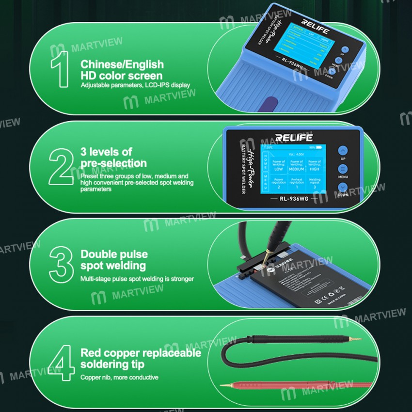 relife rl-936wg-high-power-650a-double-pulse-battery-spot-welding-machine-7
