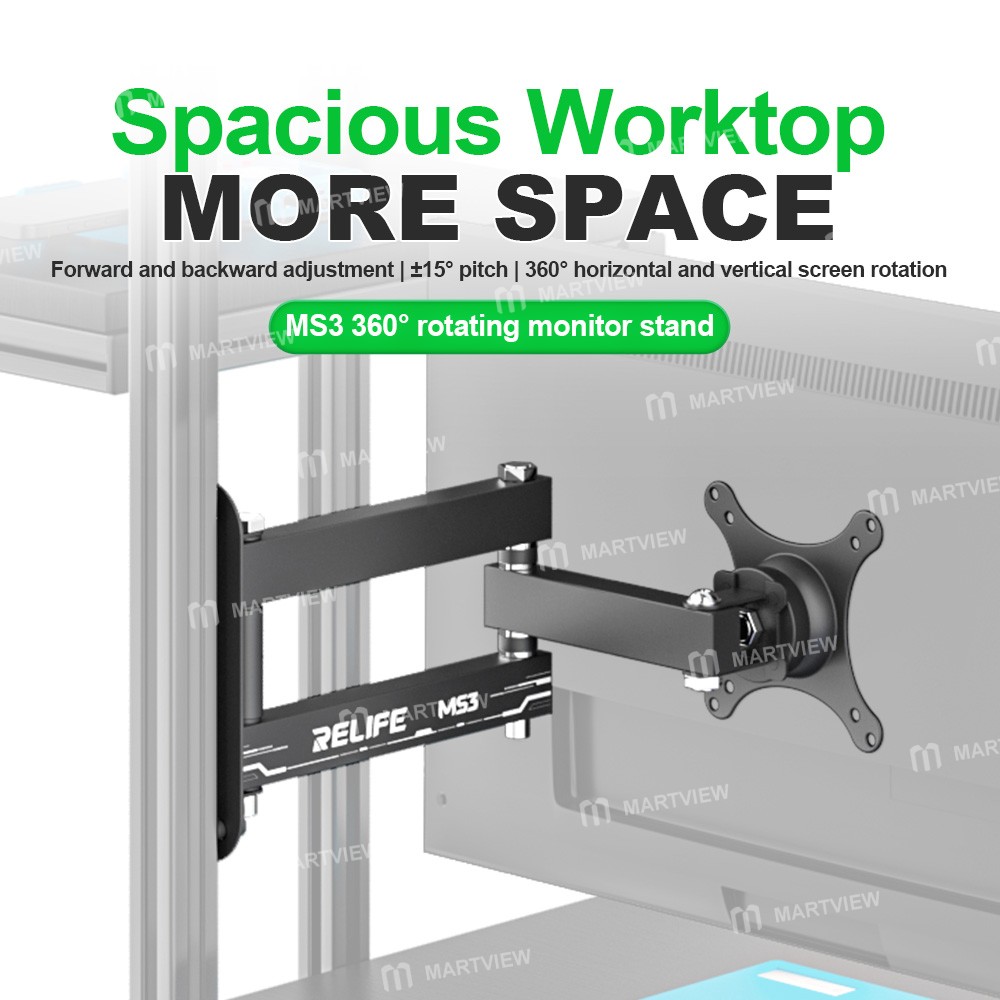 relife ms3-360-rotating-adjustable-tilt-monitor-stand-for-14-to-27-inch-screens-7