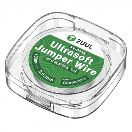 2uul FX-002S 0.02mm Uninsulated CPU Silver Jumper Wire -100M