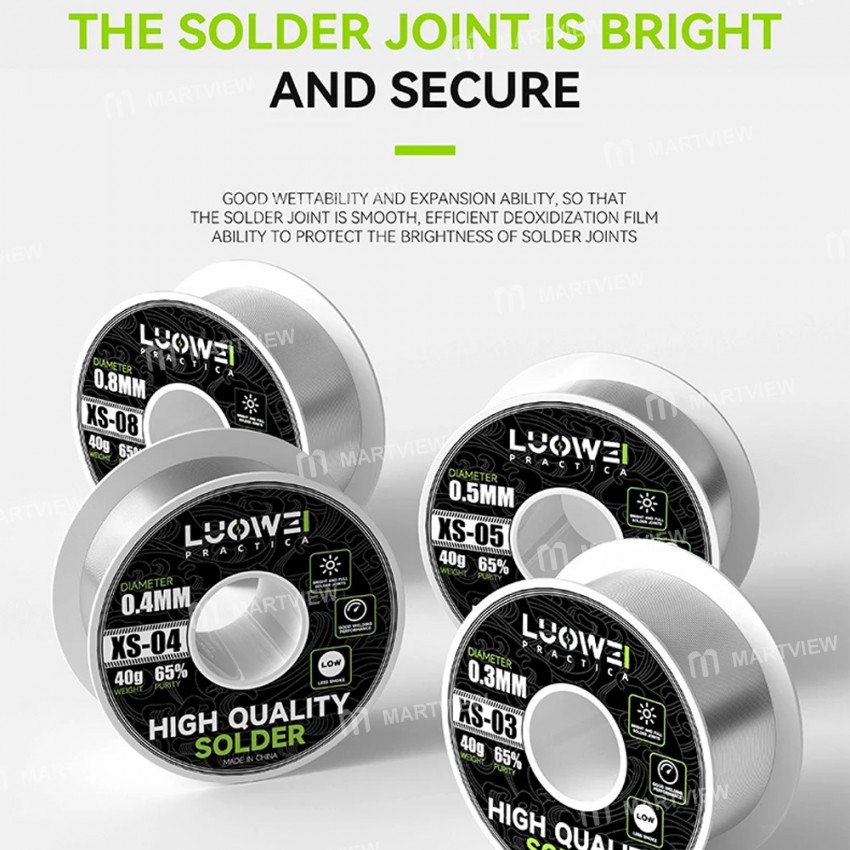 luowei 40g-high-purity-rosin-core-low-temperature-welding-tin-wire-6