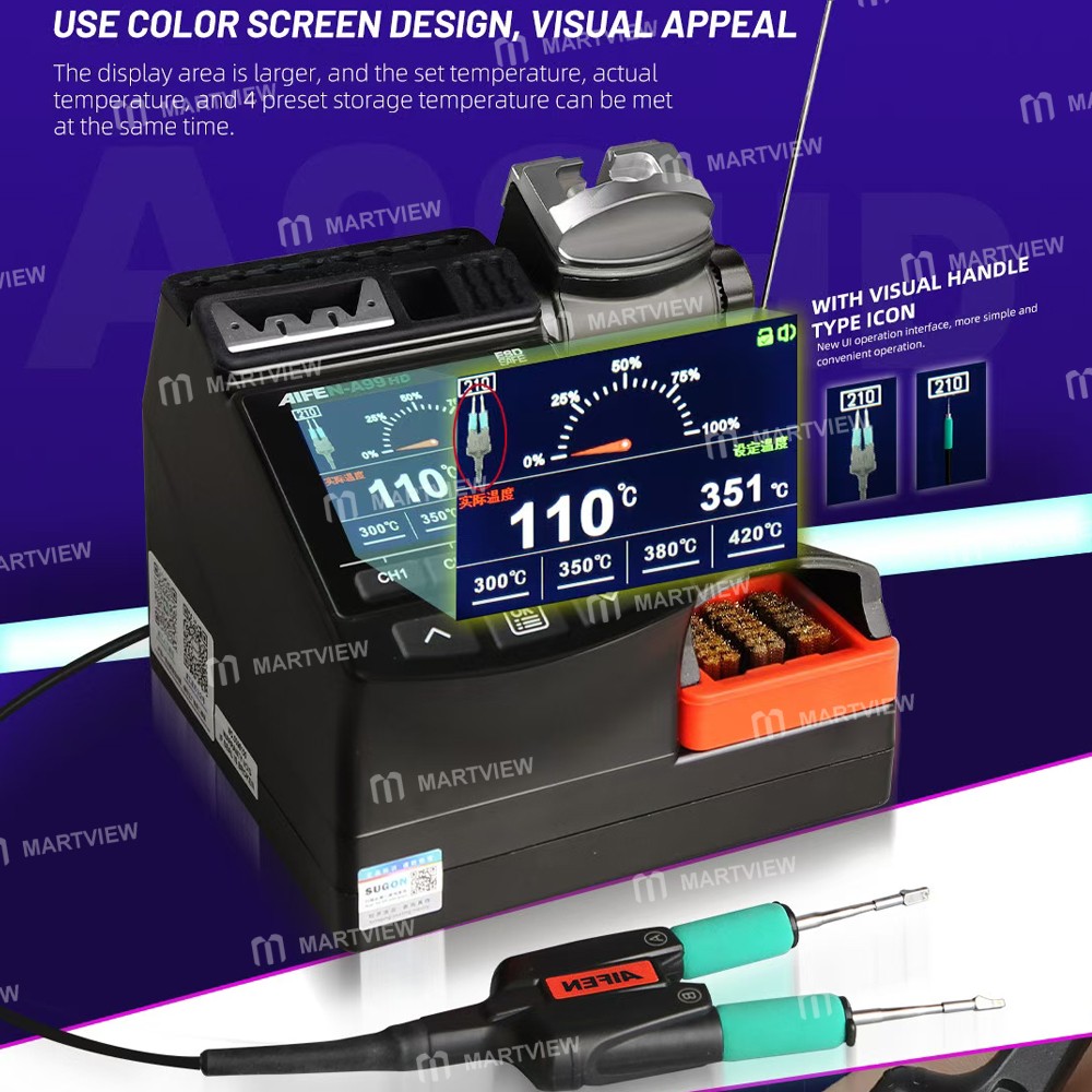 aifen a99hd-2-in-1-tweezers-handle-c210-handle-professional-digital-display-soldering-station-13