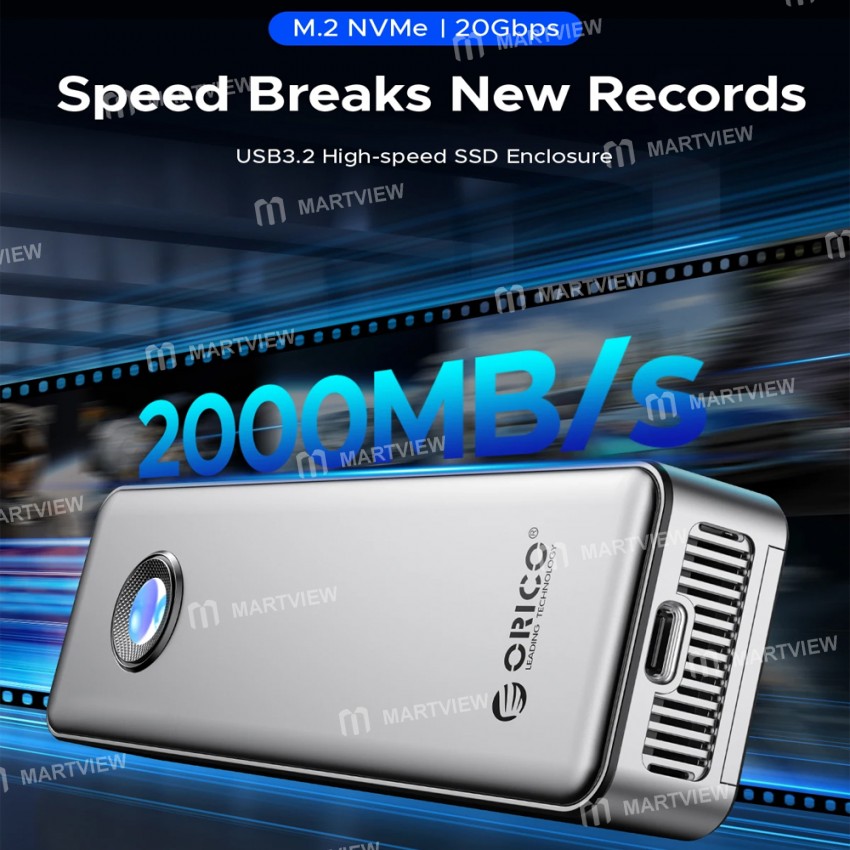 orico oum2-g20-type-c-rgb-usb32-20gbps-m2-nvme-ssd-enclosure-with-cooling-fan-3