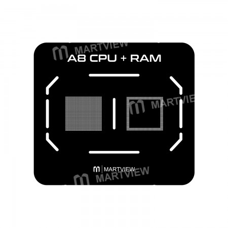 Martview Black Reballing Stencil Tin Net for A8 CPU RAM