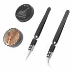 2UUL Pre-cut Desoldering Wicks 2mm*25mm*100pcs with 2pcs Reversed Ceramic Tweezers Kit Set
