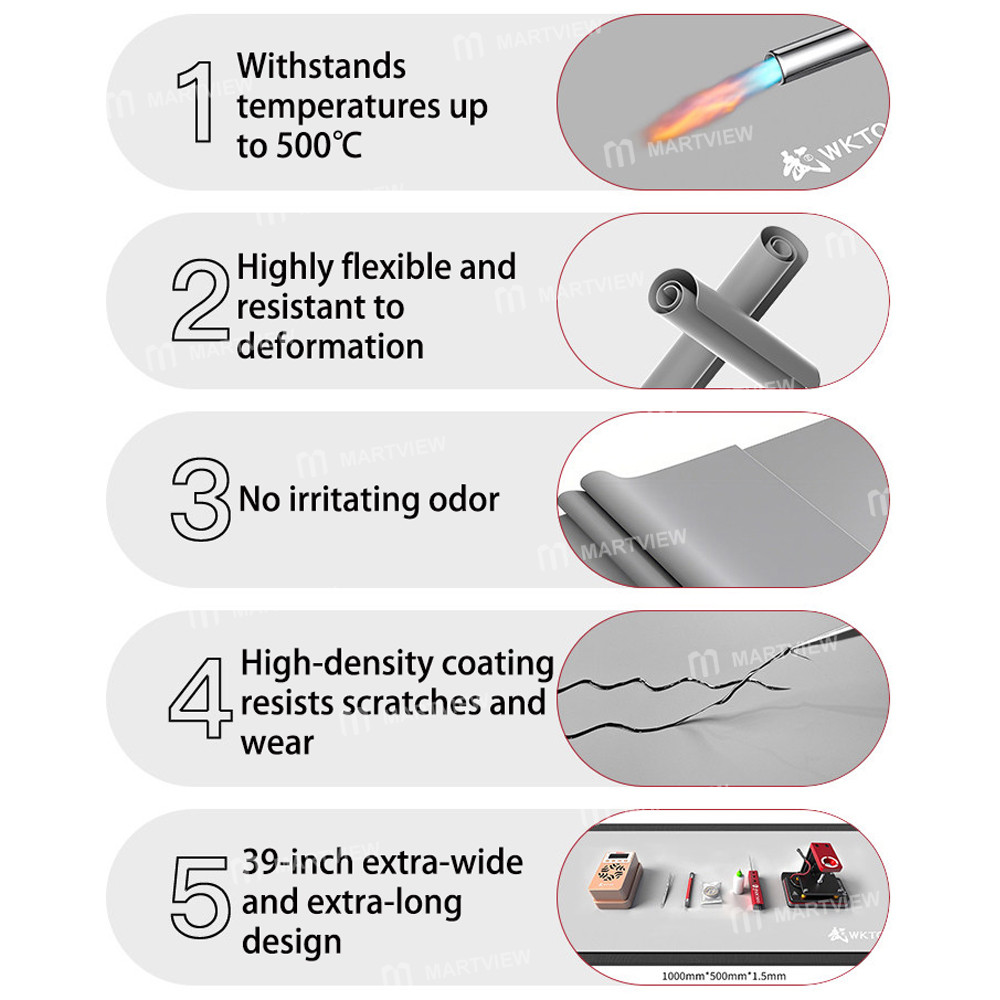 wktoo wk200-100x50cm-39-inch-extra-large-multifunctional-heat-insulating-repair-silicone-work-mat-4