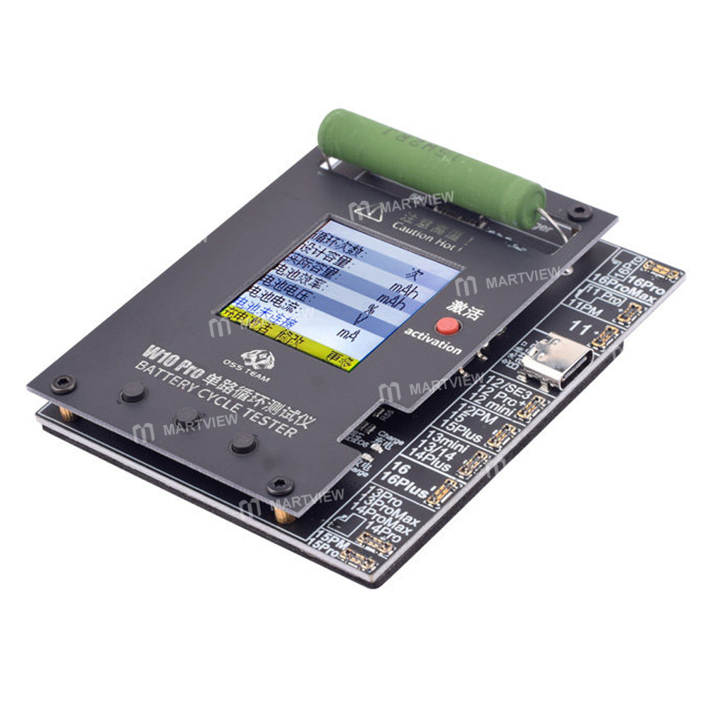 oss team-w10-pro-mobile-phone-battery-cycle-tester-compatible-with-iphone-11-to-16-series-6