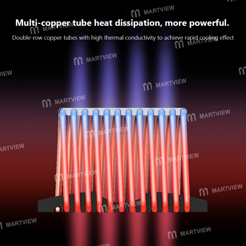 Double-sided Solid Composite Copper Tube Radiator with Thermal Pad compatible for 2280 NVMe M.2 SSD