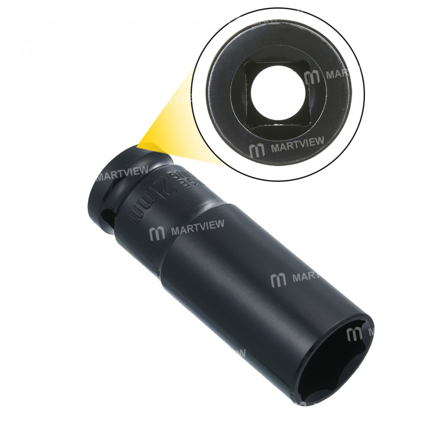 Electric Lengthened Hexagon Socket Set 1 / 2 Electrophoresis Black Manual Socket 10 Pieces